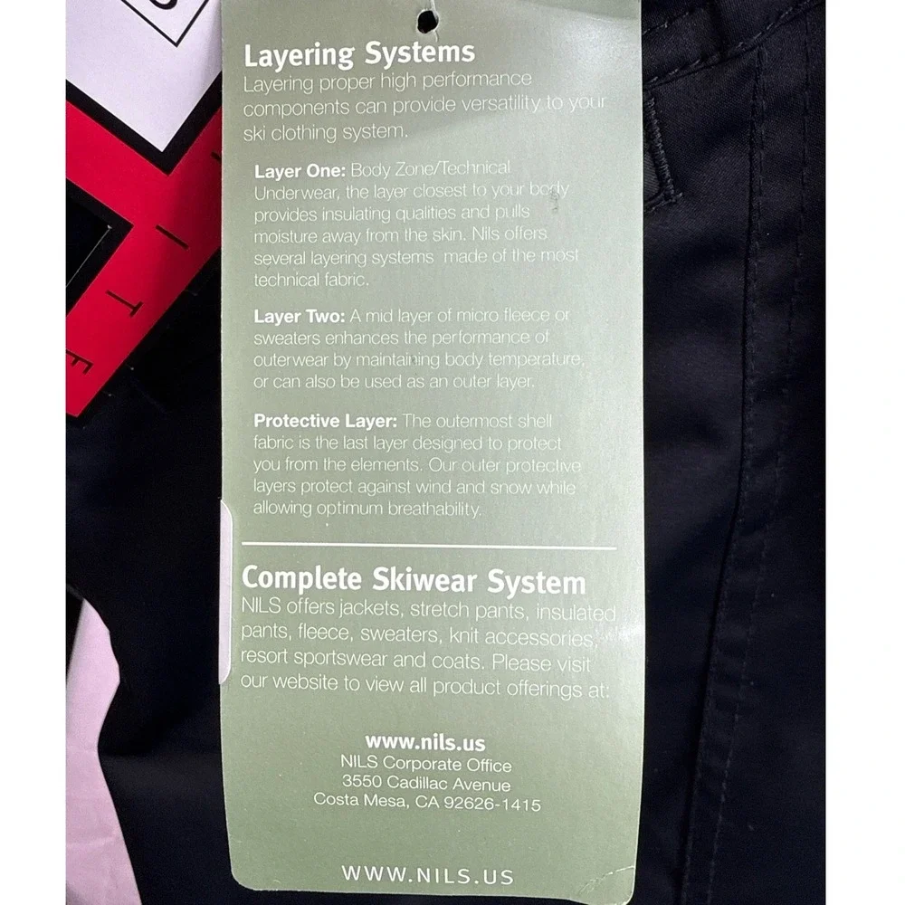 NILS Margie Ski Pants Size 8 Petite Black Waterproof Insulated Stretch NWT 185.0